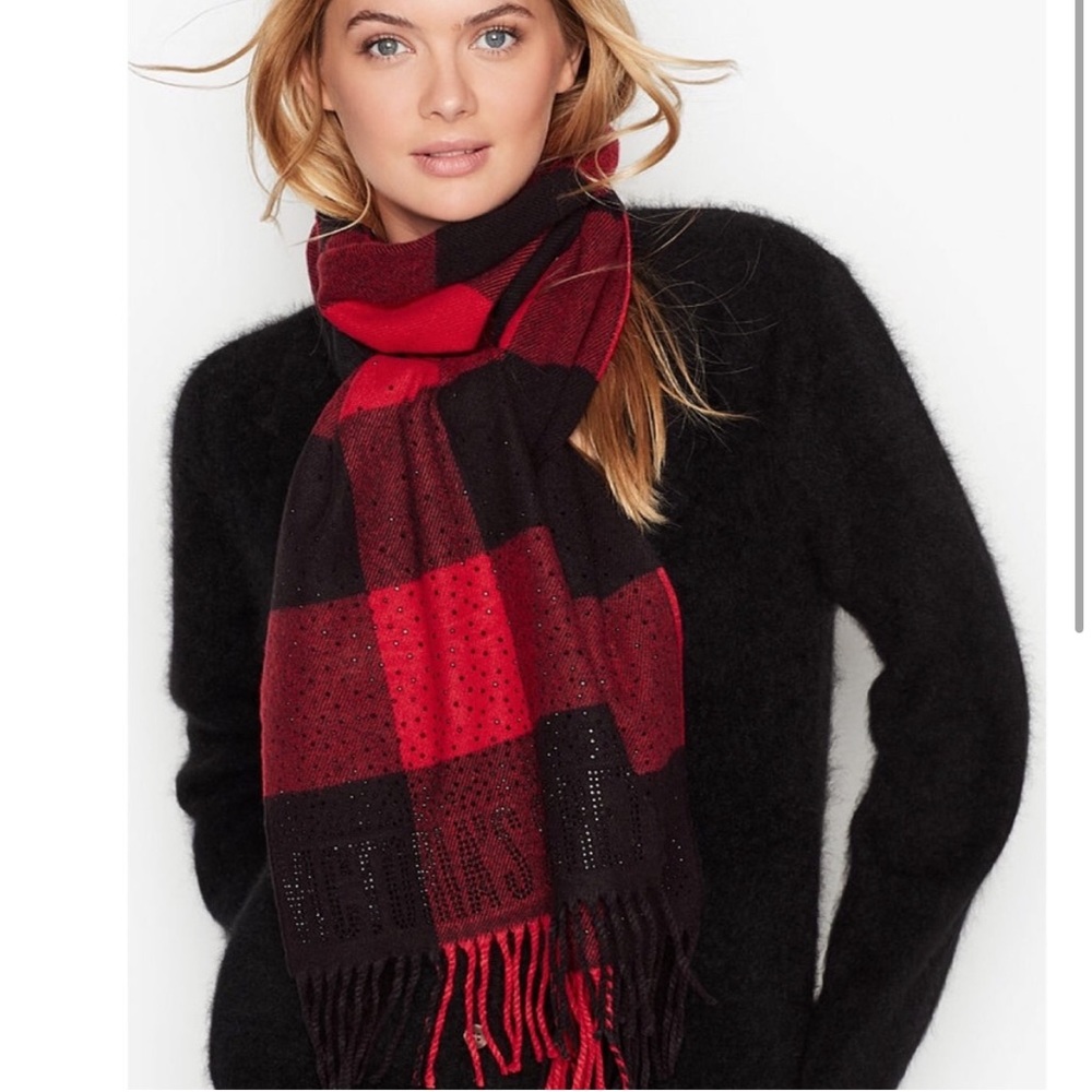 Victoria's Secret Buffalo Check Plaid Scarf